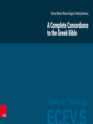 cover image of A Complete Concordance to the Greek Bible